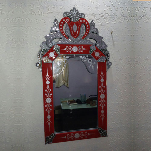 Blood Red Venetian Mirror - VM27