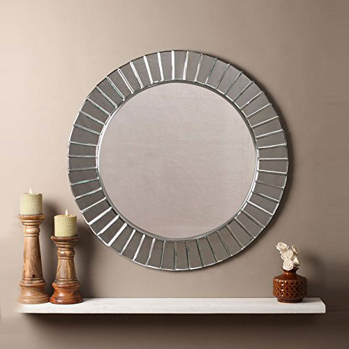 Round Silver Modern Mirror - SM38