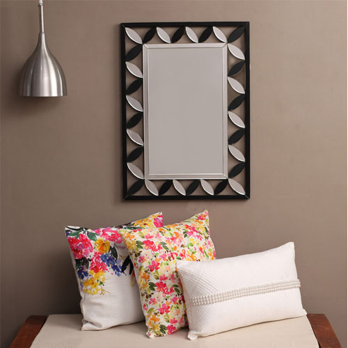 Black And Silver Modern Mirror - MM12