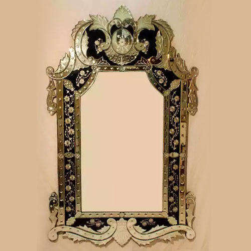 Black Silver Venetian Mirror - VM26