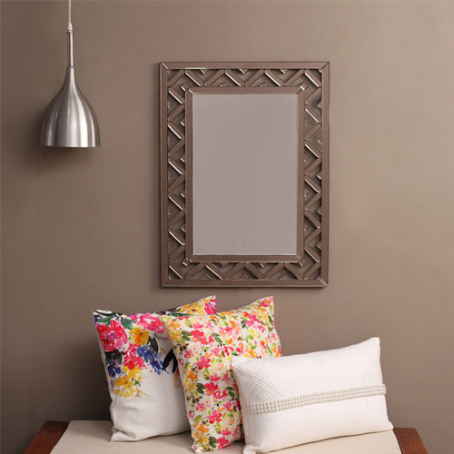 Brown & Silver Modern Mirror - MM15
